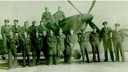  Some of 32 Squadron with Spitfire